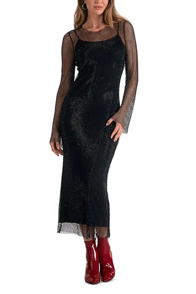 Black Mesh Rochelle Dress