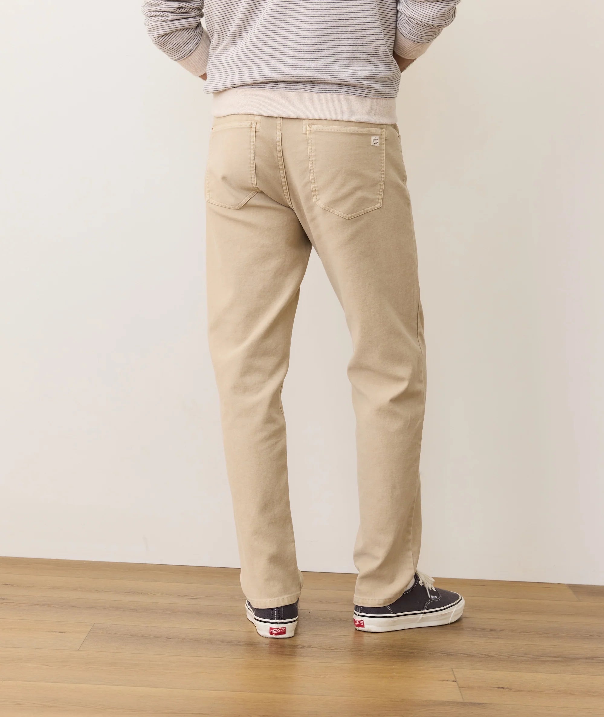 Khaki 5 Pocket Stretch Terry Pant - Slim Straight