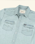 Garth Light Wash Dust Up Denim Snapshirt