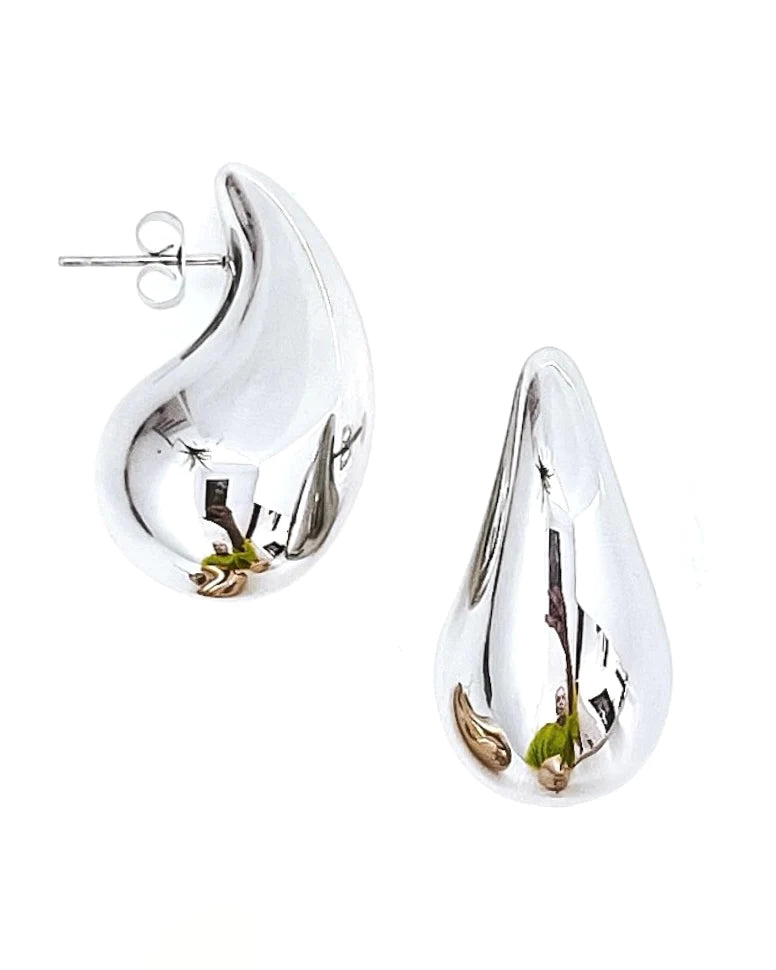 Silver Willie Water Drop Earrings