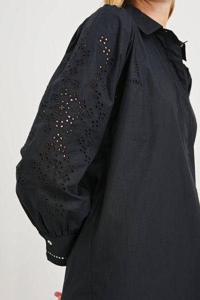 Black Eyelet Fernanda Dress