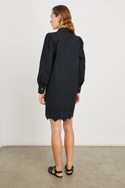 Black Eyelet Fernanda Dress