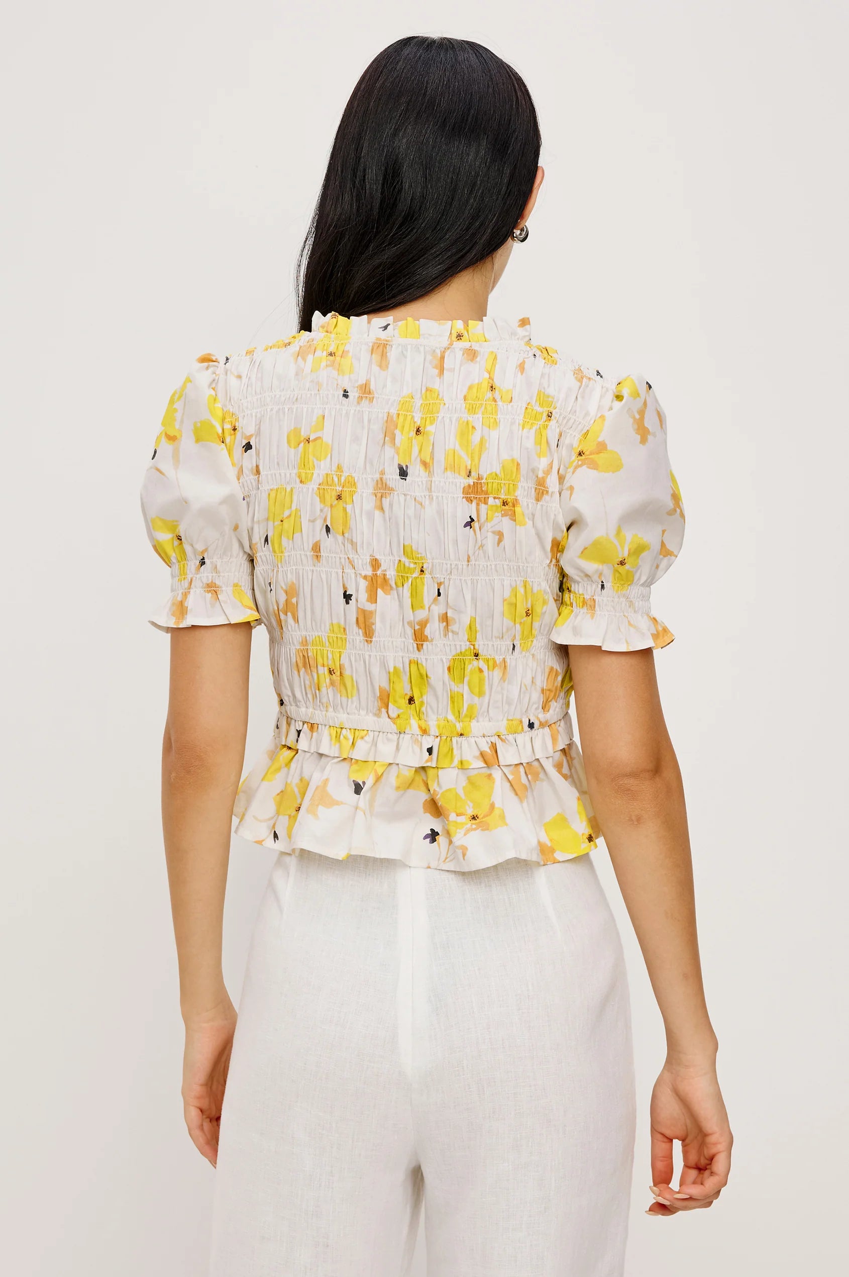 Tossed Daffodils Fontaine Blouse