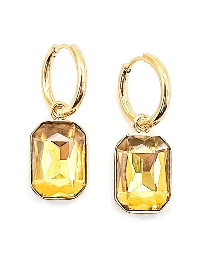 Gold Elio Jewel Hoop Earring