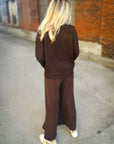Chocolate Cherry Emerge Funnel Neck  Sweater