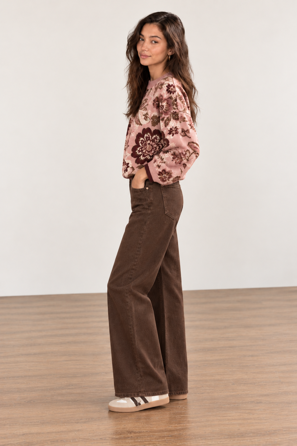Mauve  Floral &amp; Paisley Pattern