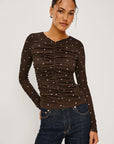 Cocoa Polka Dot Georgina Top