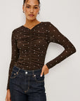 Cocoa Polka Dot Georgina Top