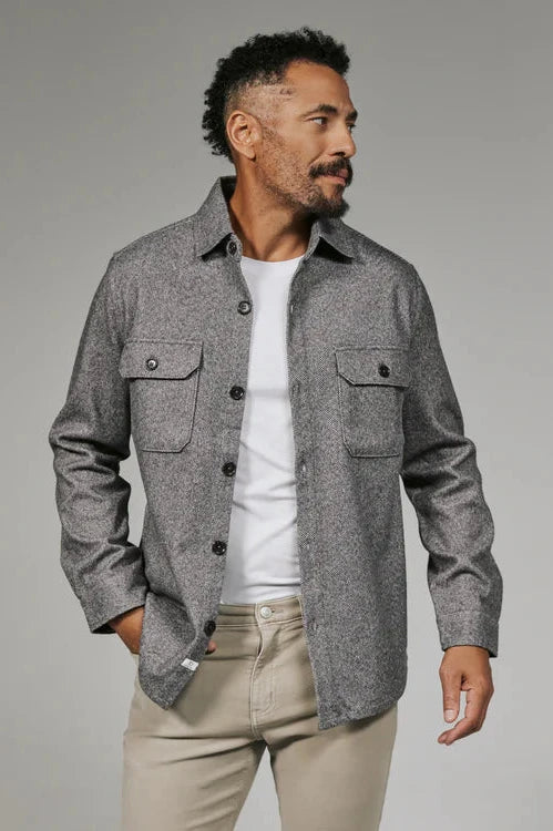 Grey Generation Herringbone Shacket