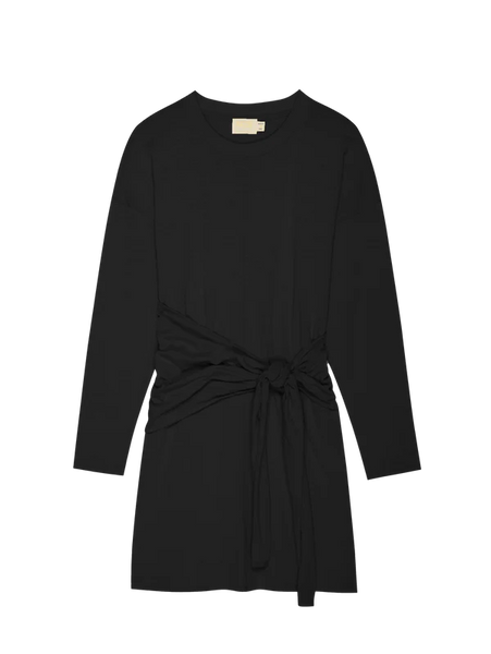 Jet Black Gloria Wrap Front Dress