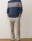 Navy Erik Textured Sweater