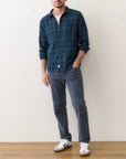 Green & Navy Plaid Tahoe Flannel Shirt
