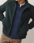 Green Gables Jacquard Sherpa Full Zip Jacket