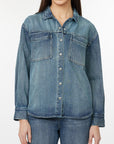 Marine Oversized Denim Shirt
