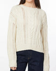 Whisper White Pointelle Sweater