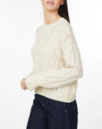 Whisper White Pointelle Sweater