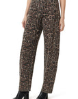Leopard Evie Barrel Denim