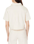 Stone Cropped Shacket Top