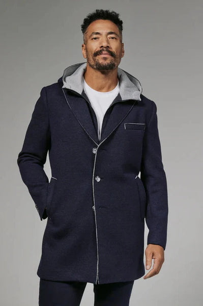 Navy Midtown Overcoat