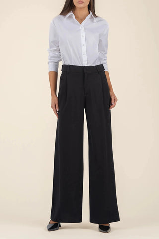 Black Cheryl Super High Rise Wide Leg