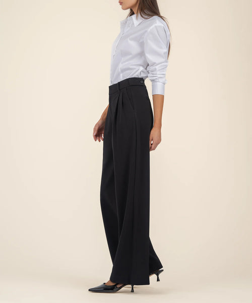 Black Cheryl Super High Rise Wide Leg