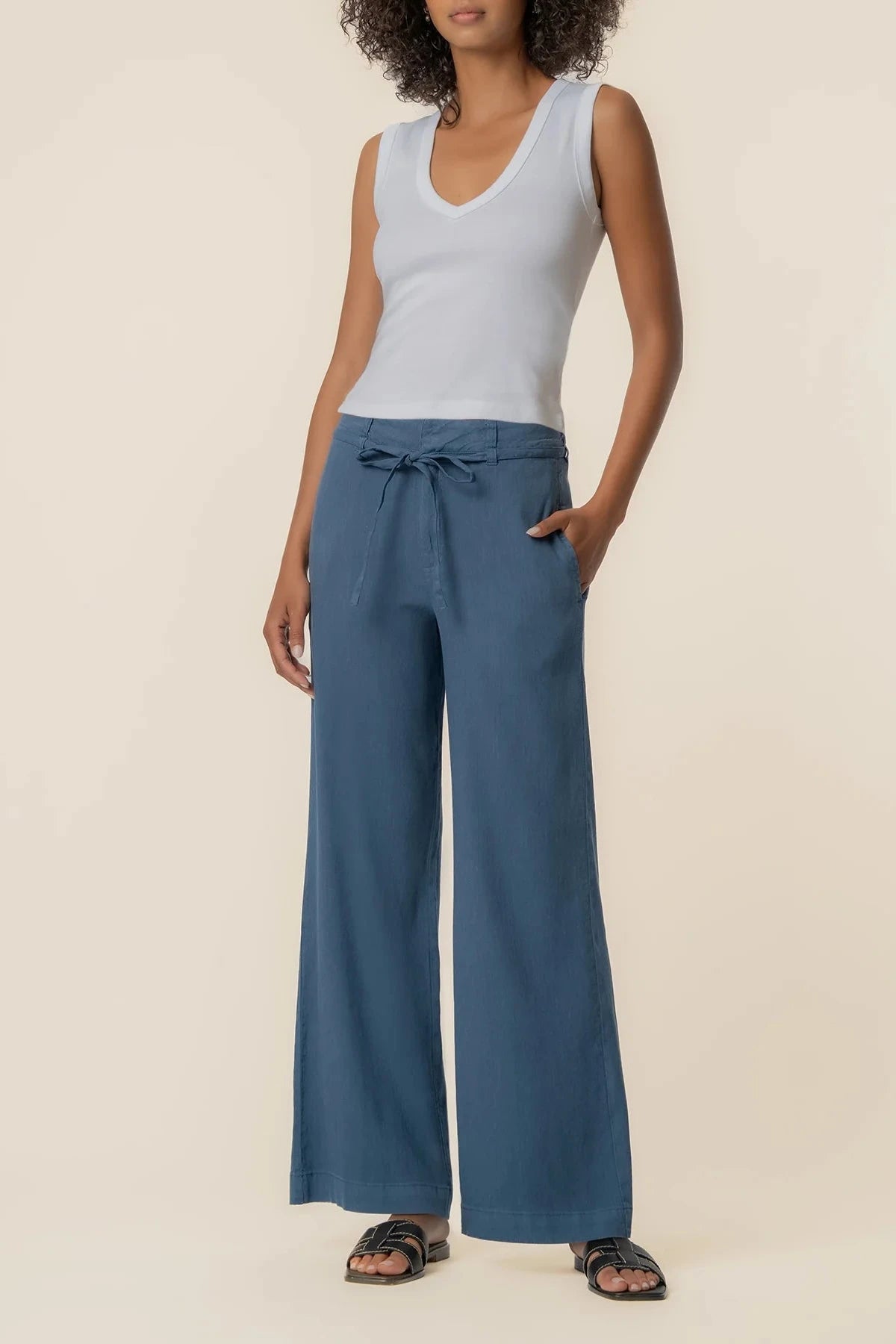 Coastal Blue Meg Linen Pants