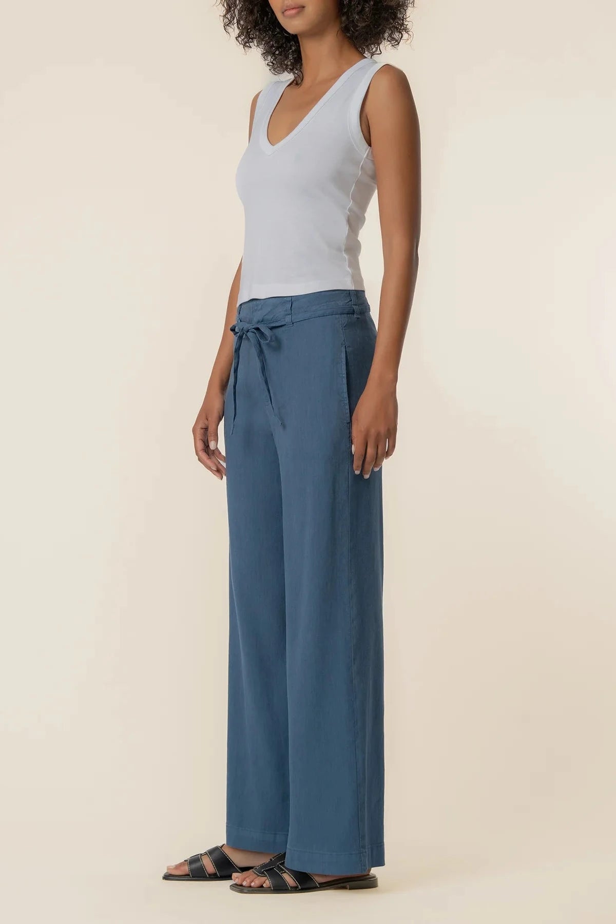 Coastal Blue Meg Linen Pants