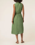 Olive Bowie Button Down Sleeveless Dress