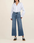 Adaptibility Ryan High Rise Fab Ab Super Wide Leg Raw Hem