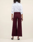 Dark Plum Meg High Rise Wide Leg Denim