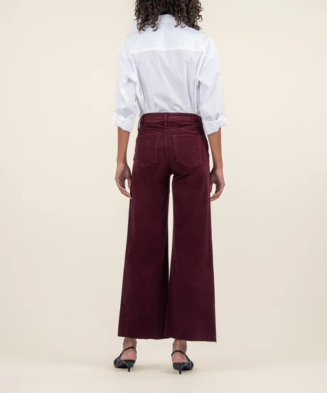 Dark Plum Meg High Rise Wide Leg Denim