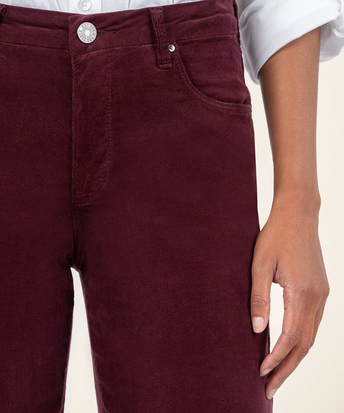 Dark Plum Meg High Rise Wide Leg Denim