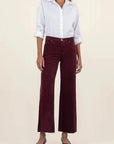 Dark Plum Meg High Rise Wide Leg Denim