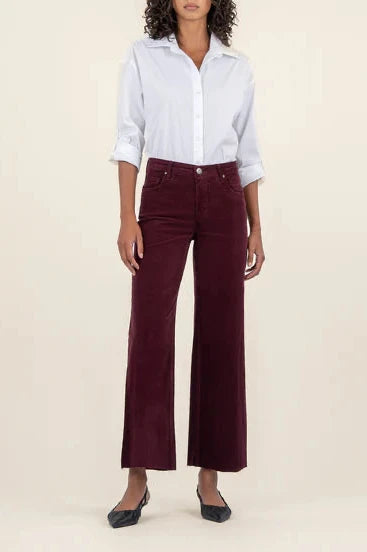 Dark Plum Meg High Rise Wide Leg Denim