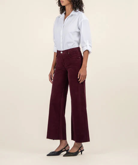 Dark Plum Meg High Rise Wide Leg Denim