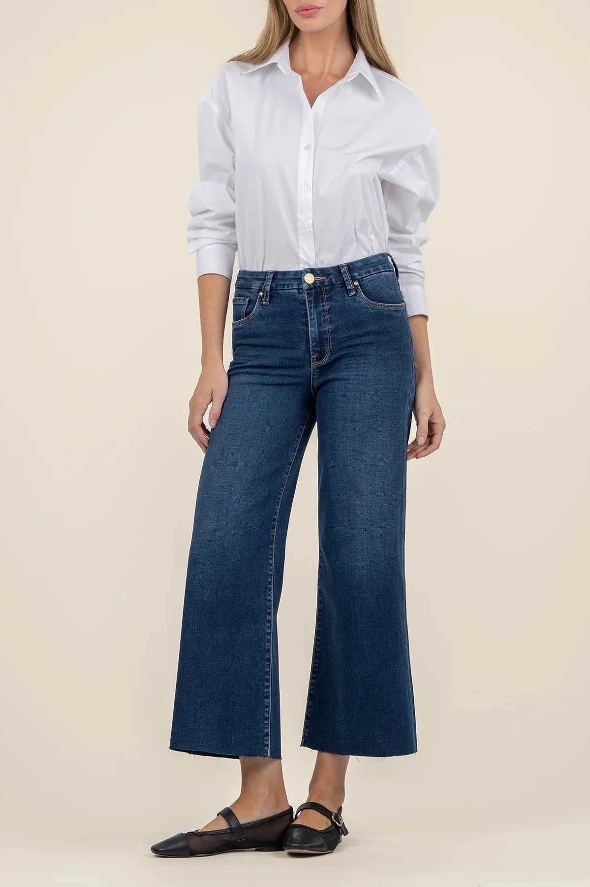 Demure Meg High Rise Wide Leg Denim