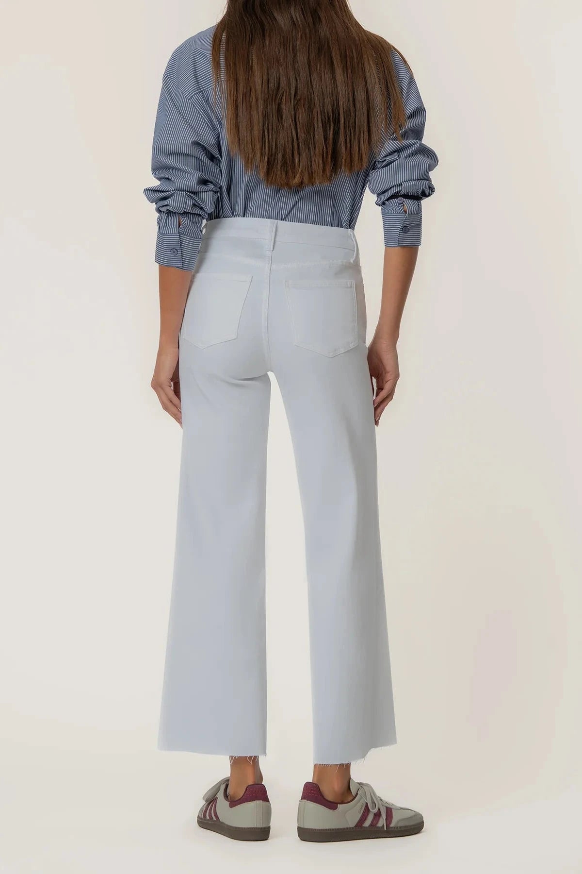 Optic White Meg High Rise Wide Leg