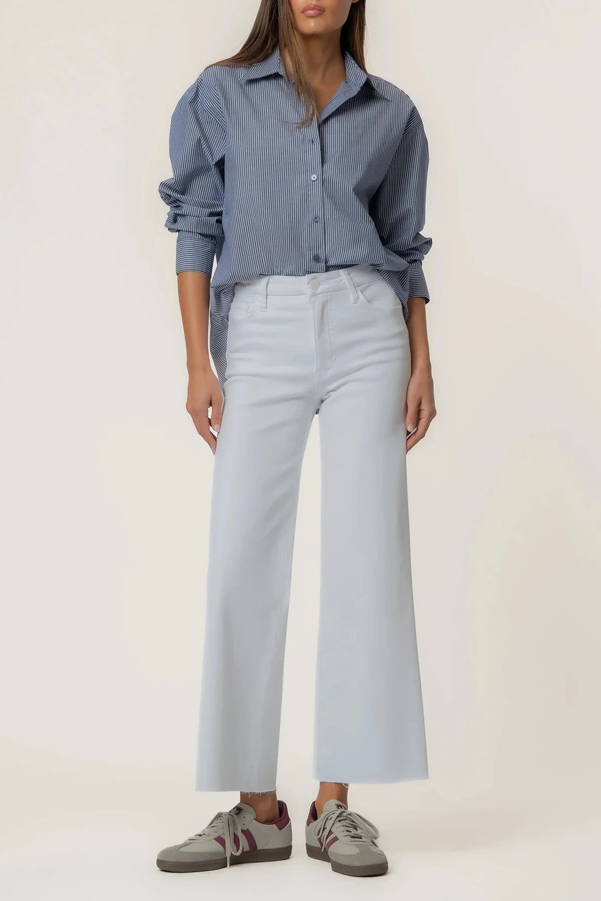 Optic White Meg High Rise Wide Leg