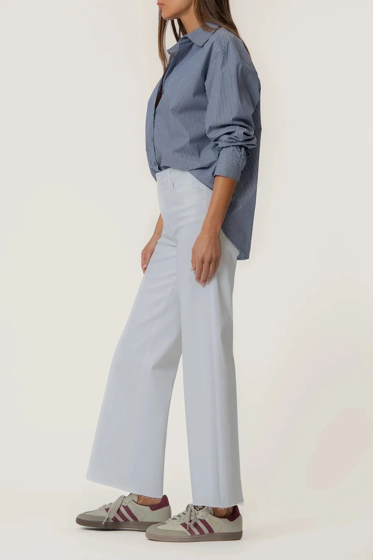 Optic White Meg High Rise Wide Leg