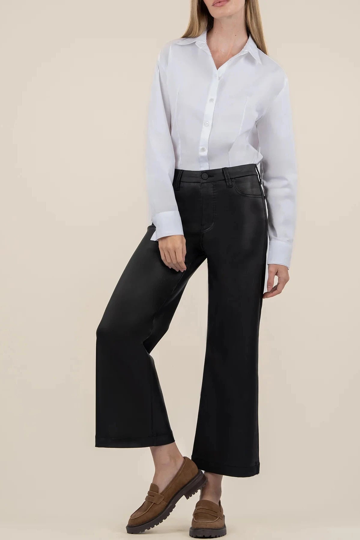 Black Meg High Rise Wide Leg Denim