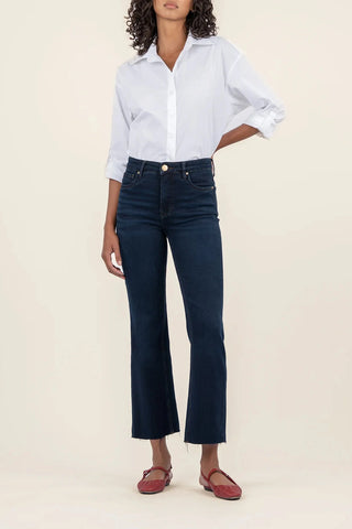 Investing Kelsey High Rise Fab Ab Ankle Flare Jean