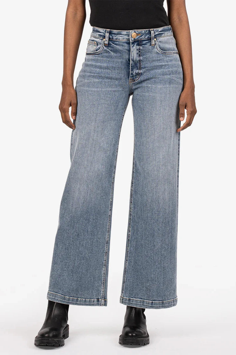 ENFCM High Rise Wide Leg Clean Jean