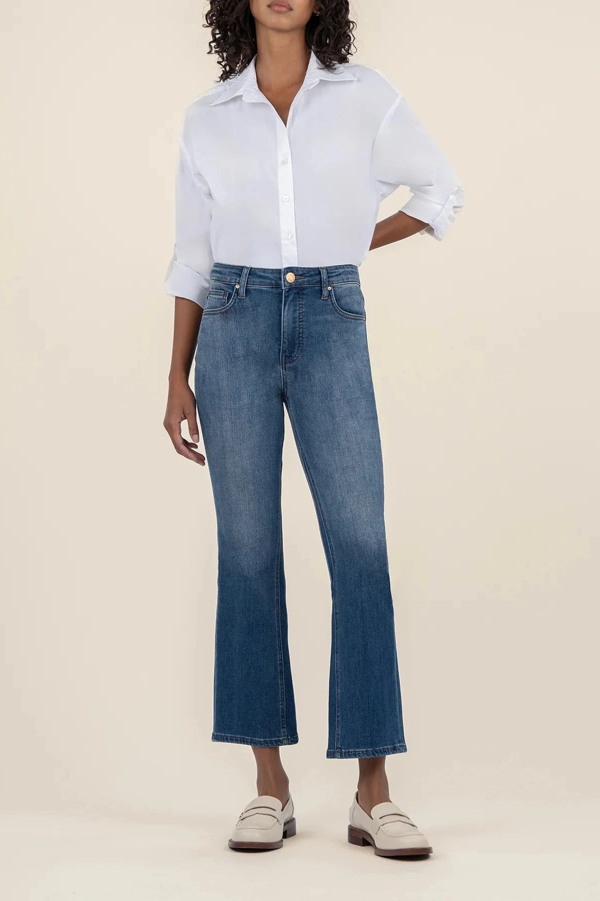 Miracles Kelsey Fab Ab High Rise Ankle Flare Jean