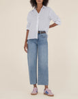 Acute Gwen Wide Leg Slouchy Raw Hem Denim