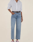 Acute Gwen Wide Leg Slouchy Raw Hem Denim