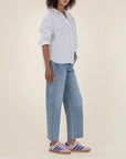 Acute Gwen Wide Leg Slouchy Raw Hem Denim
