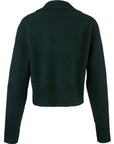 Forest Green Lilia Button Front Sweater