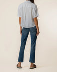White Brianna Boxy Button Up