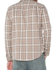 Khaki/Rust Mlt Men's L/S Button Up Shirt