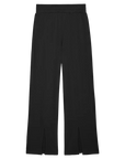 Jet Black Loncoln Front Slit Knit Pant